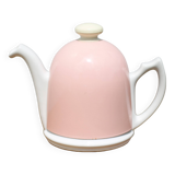 Vintage teapot, porcelain teapot and metal hat, teapot, kettle, infusion, kitchen