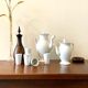 White porcelain coffee and tea set