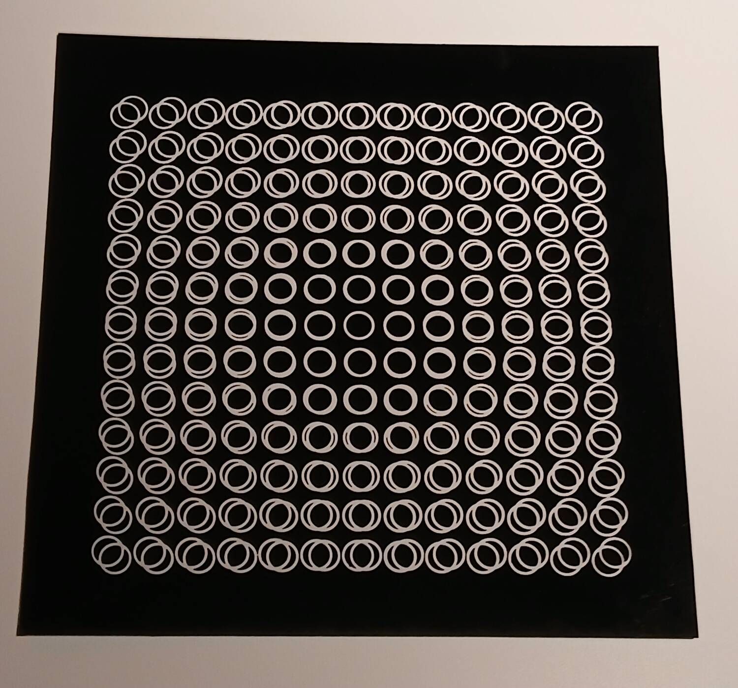 Vasarely silkscreen print - "Deep Kinetics" - 3D Illusion & Black and White