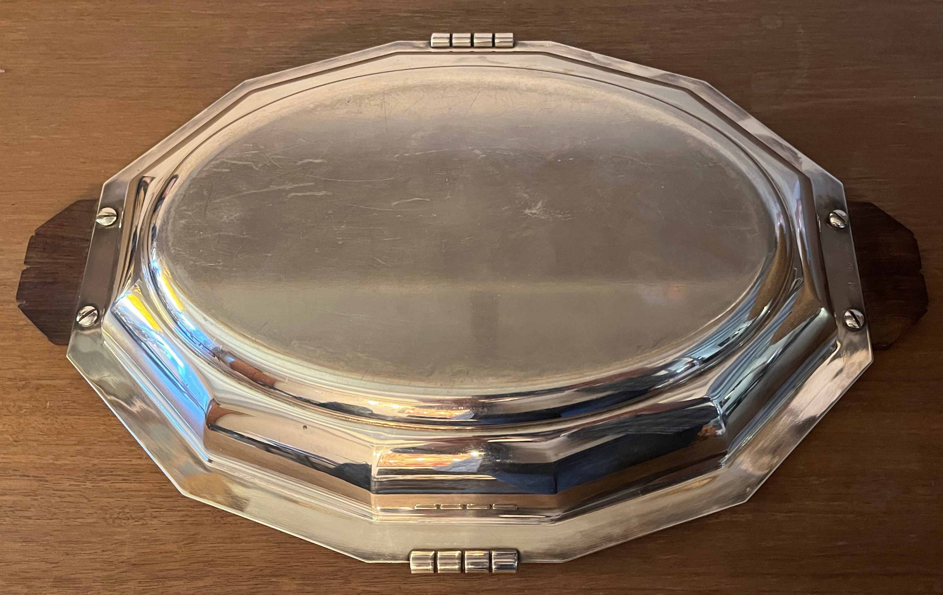 Art Deco plate Durousseau & Raynaud Silver-plated Rooster hallmark 15g