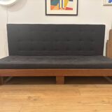 Vintage oak convertible bench by Alain Gaubert