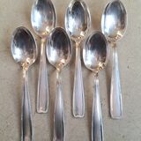 Set of 6 silver plated soup spoons