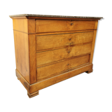 Louis Philippe walnut and marble dresser