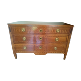 Chest of drawers in Walnut period Louis XVI