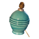 Pied de lampe boule turquoise