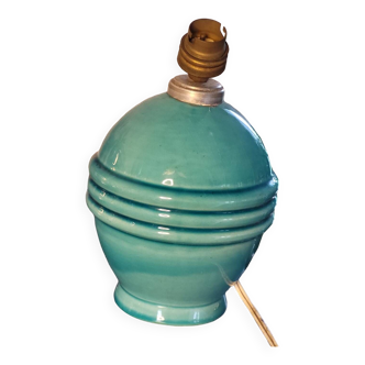 Pied de lampe boule turquoise