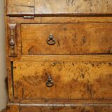 Writing desk in pollard oak from around 1800 with claw and ball carved legs.