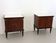 Pair of Black Walnut Nightstands with Marble Top ascr. to Paolo Buffa, Ita