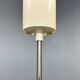 Mid-Century Opaline Glass Pendant Light with Brass Detail & Beads