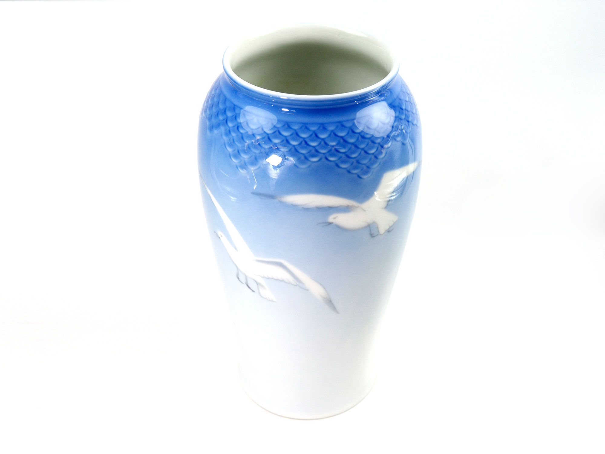 Royal Copenhagen Bing Grohdahl Seagull Porcelain Vase,1970s