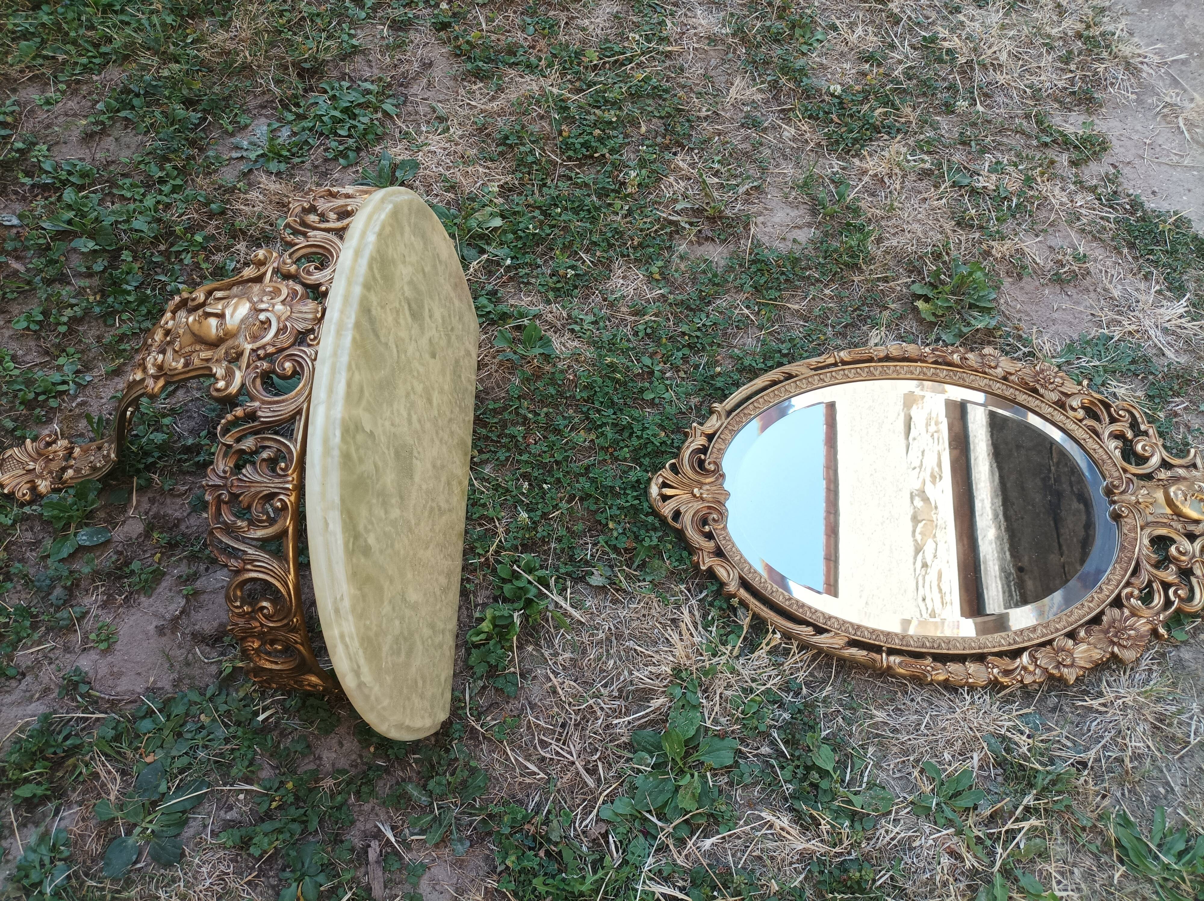Wall console + matching mirror