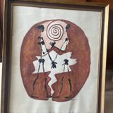 watercolor painting signed Sobrado