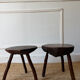 Paire de tabourets brutalistes 1950