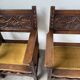 Paire de fauteuils style espagnol bois sculpté 1900