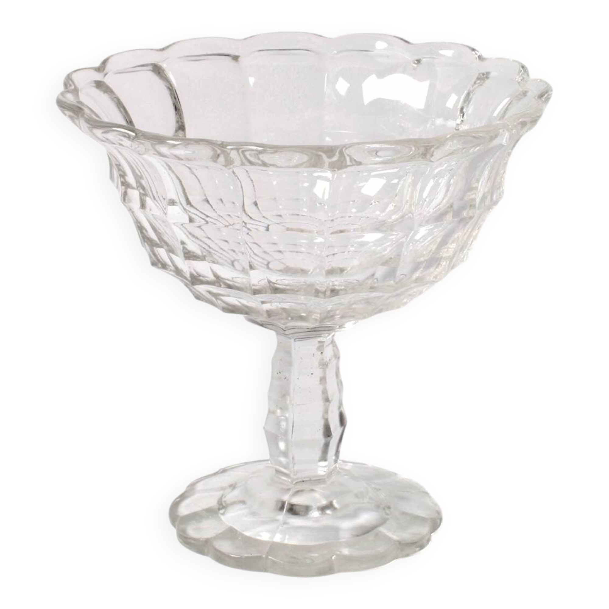 Rare Vintage Glass Pedestal Bowl: Rudolf Schröter Inwald Lord Design / 1935