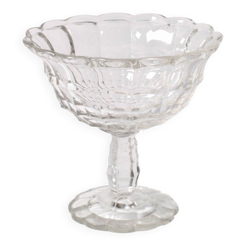Bol sur pied en verre vintage rare : Rudolf Schröter Inwald Lord Design / 1935
