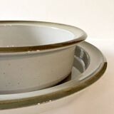 Duo of serving dishes in grand feu stoneware, Brenne earthenware
