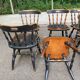 6 solid wood Windsor dining chairs from the 1950s.