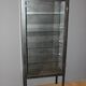 Iron display cabinet with black patina from around 1920