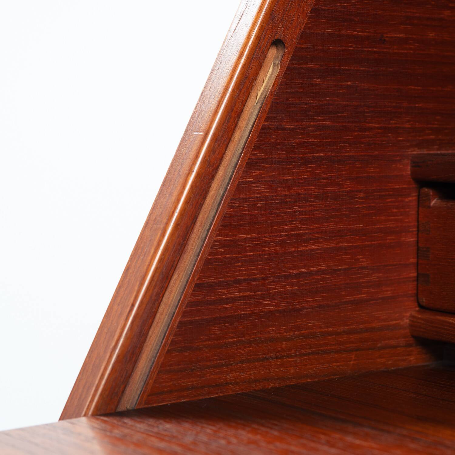 Kai Kristiansen model 63 desk teak secretaire with vanity mirror, 1960s