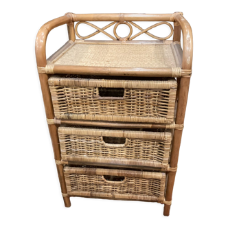 Vintage rattan storage cabinet Pierre Import