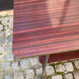 Desserte table roulante 2 niveaux en palissandre laqué laiton doré