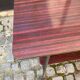Desserte table roulante 2 niveaux en palissandre laqué laiton doré