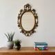 Baroque Style Oval Gold Mirror by Roberta Wood