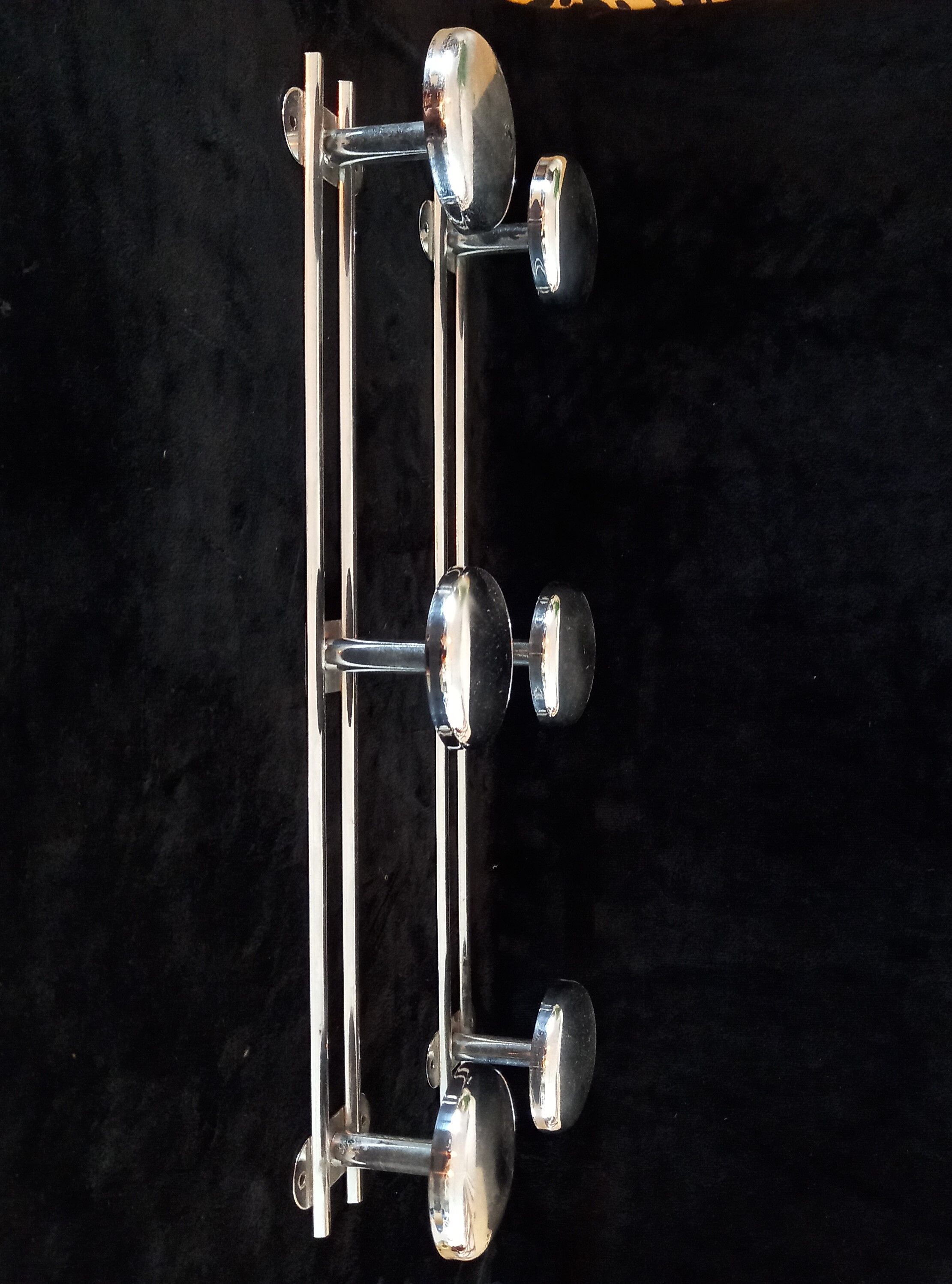 Pair of coat rack in chrome retro style
