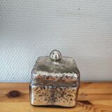 Silver mirror glass candy dish
