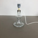 Pied de lampe de table en verre clair moderne danois par HOLMEGAARD, Danemark années 1970