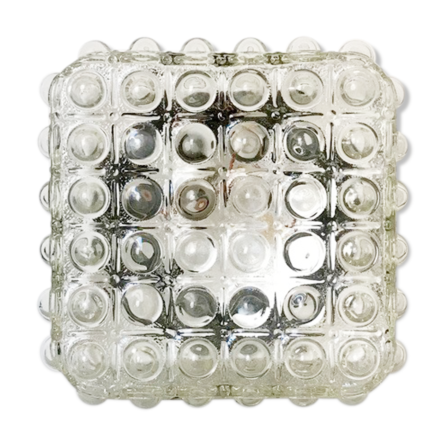 Glass ceiling lamp or wall lamp