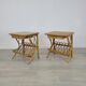Pair of vintage rattan bedside table in 70s