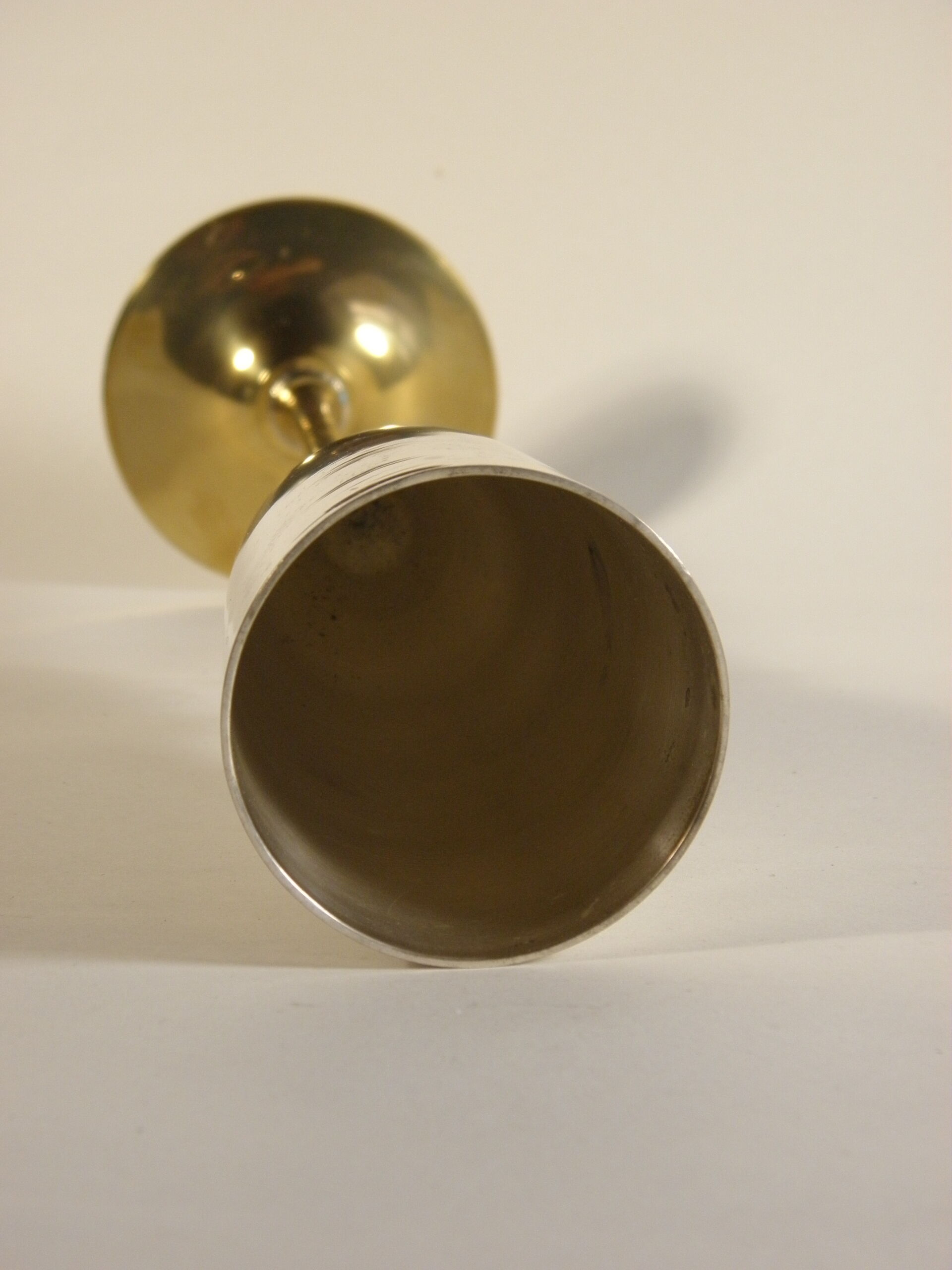 Vase chalice brass and silver