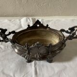 Silver metal planter