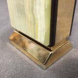 Collector Table Lighter SAROME Vintage Electric Gold Metal & Alabaster Chic