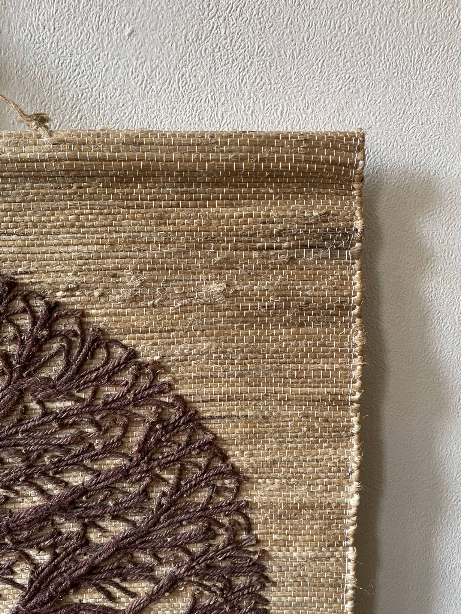 Large woven wall tapestry made of fibers Tree of Life