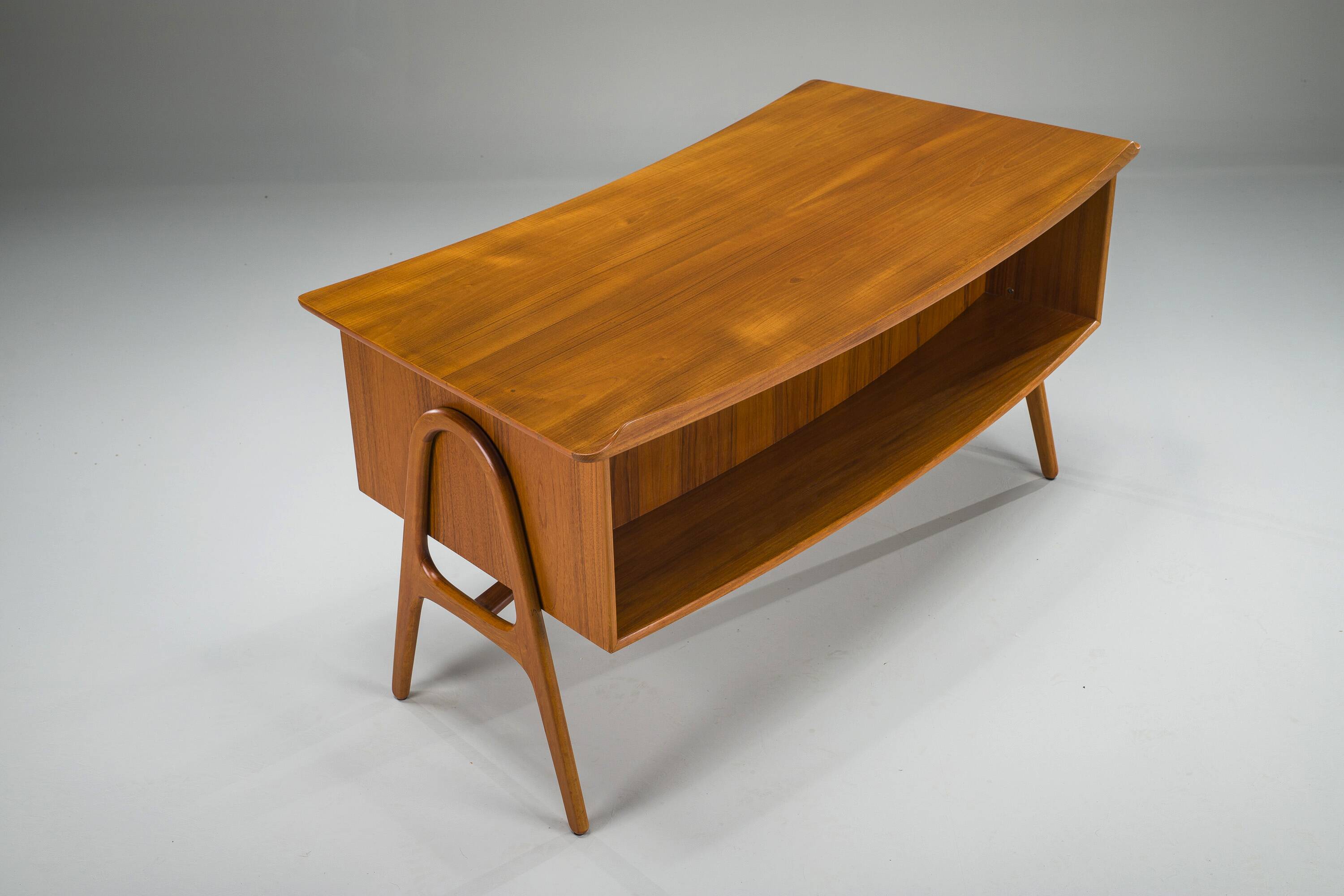 Mid-Century Danish Teak Desk by Svend Åge Madsen for Sigurd Hansen, 1950s