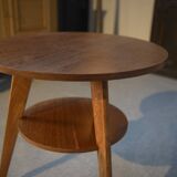 1960s oak pedestal table
