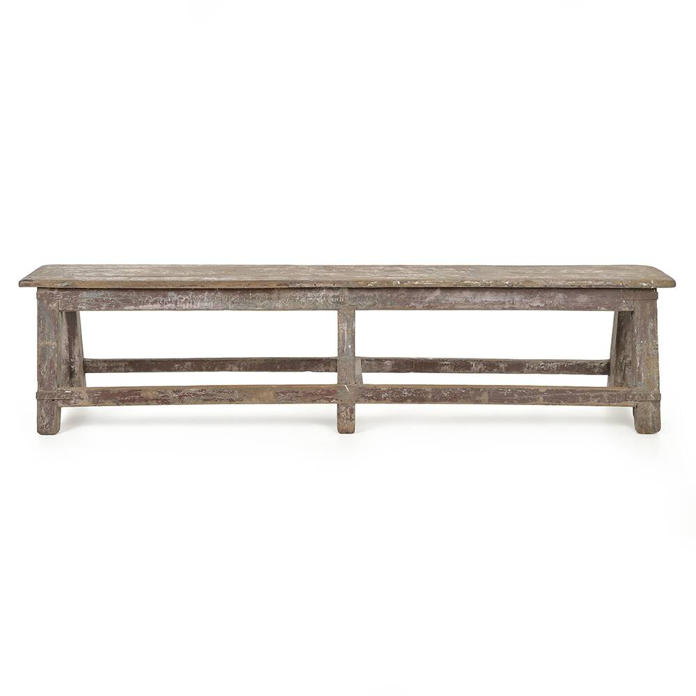 Antique bench in weathered wood