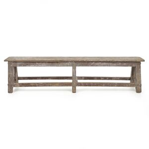 banc ancien en bois patiné