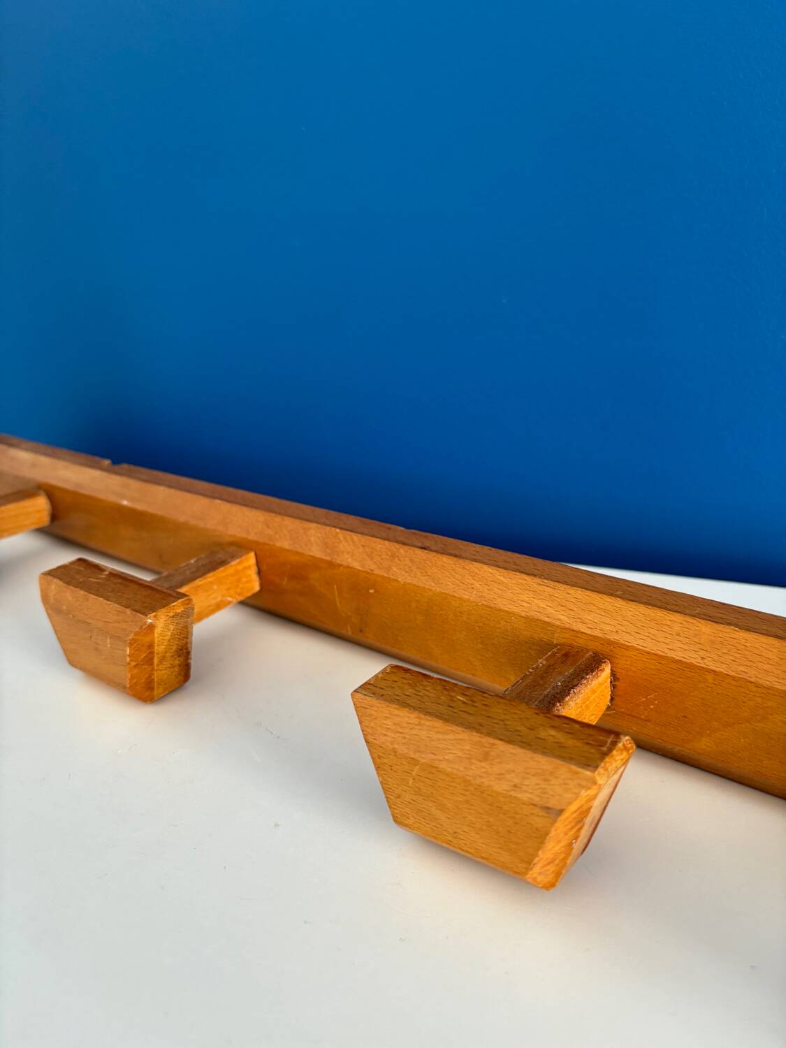 Wooden coat rack, boarding school style