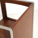 Set of 3 teak convertible children's chairs / stools / side tables, 1960s