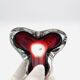 Trilobe Murano Sommerso Ruby Red & Solid Crystal Pocket Vase