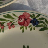 6 dessert plates in saikware from sarreguemines rusticana + plate piedouche