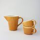 Set of Ceramic Tea Cups and Milk Jug by Secla, 1970's
