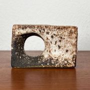 Brutalist Fat Lava vase from the mid-century by Van Woerden for Vest Keramik, 1960s.