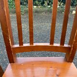 4 solid wood chairs in beech color