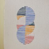 Embroidery on rag paper