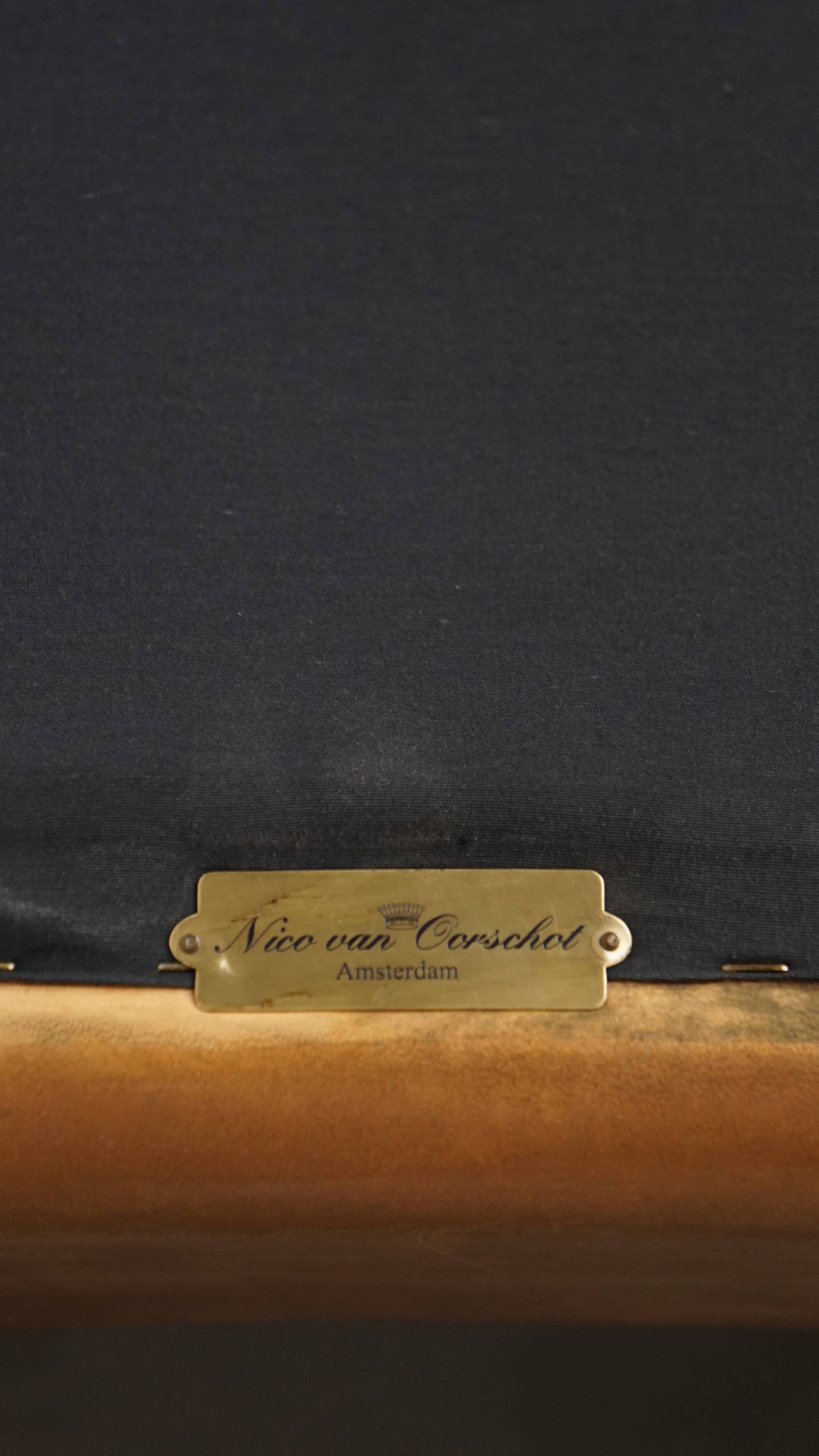 Set of 2 Sheepskin Leather Club Chairs by Nico van Oorschot